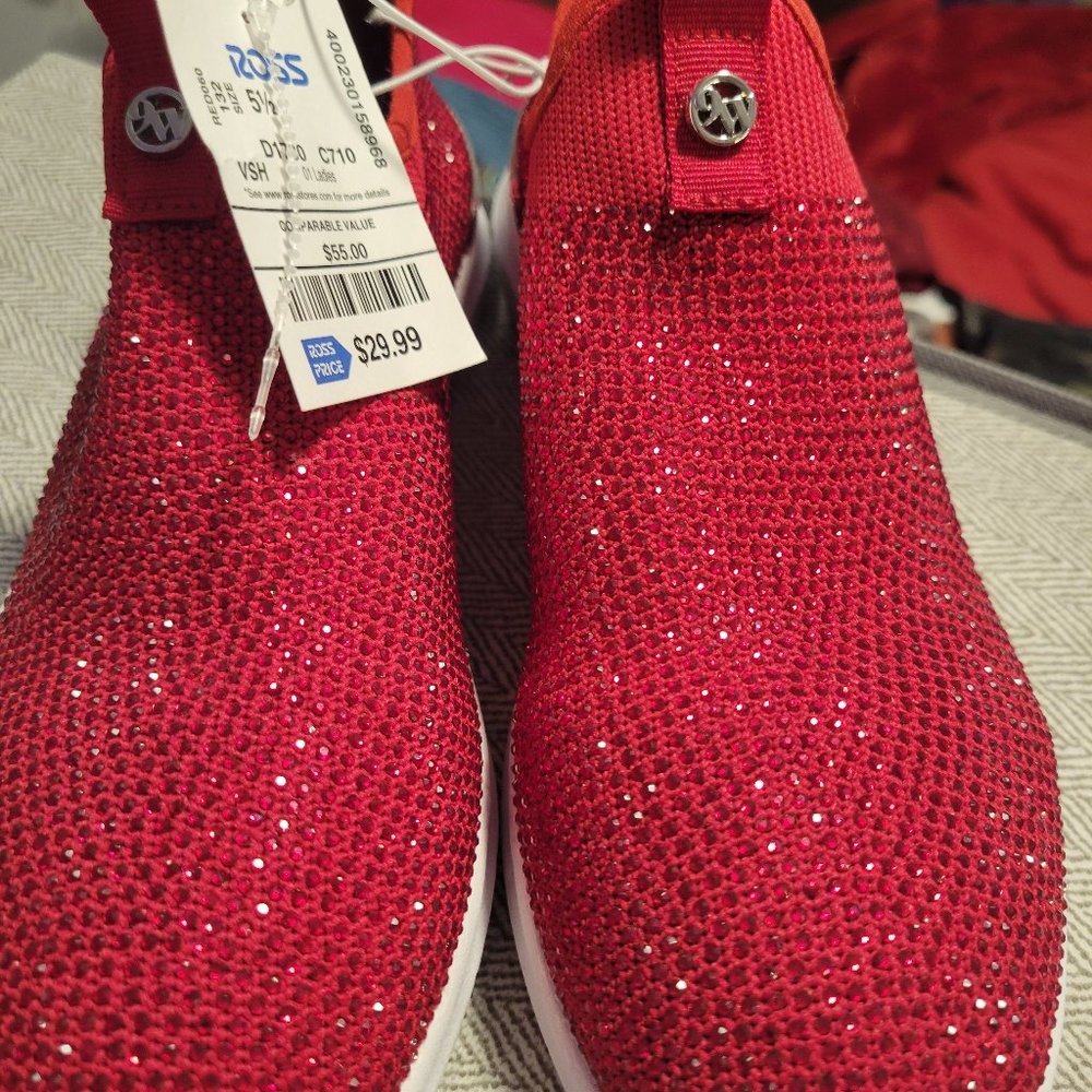 Red Sparkle Sneakers